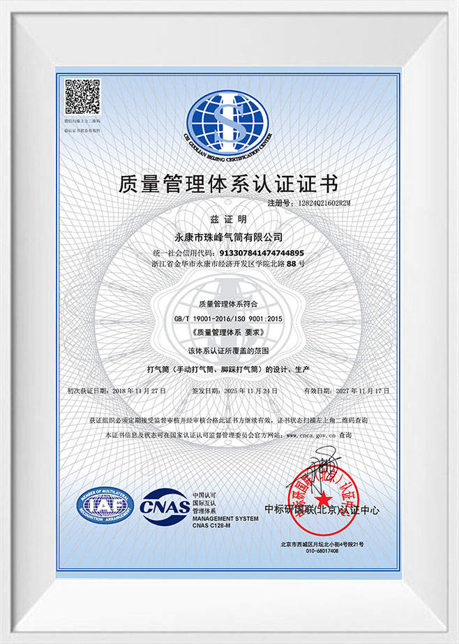 ISO9001 Certificate